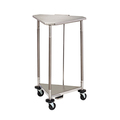 Clinton 18 in. Stainless Steel Triangular Hamper with Lid HS-54